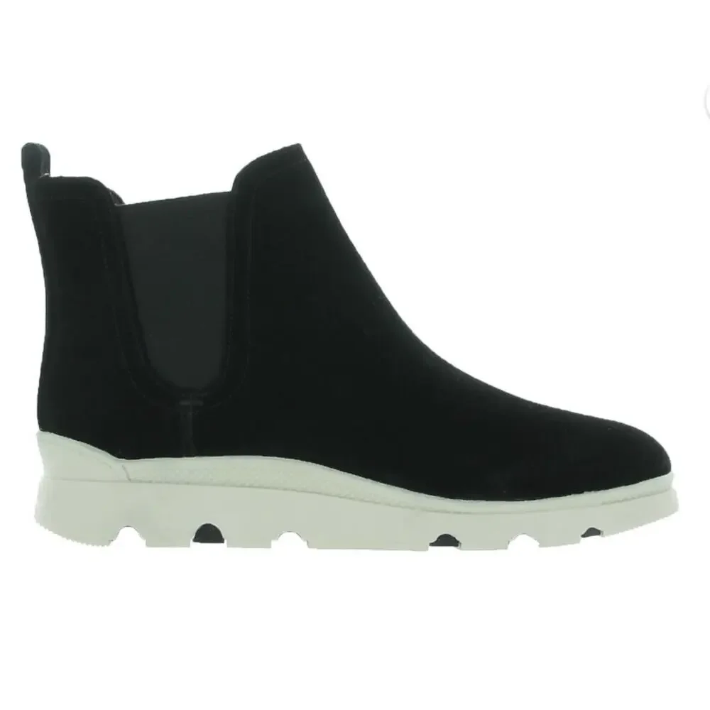 Nine West CALA Suede Slip on Sneaker Boots 6.5 Black NWT Suede Ankle Booties